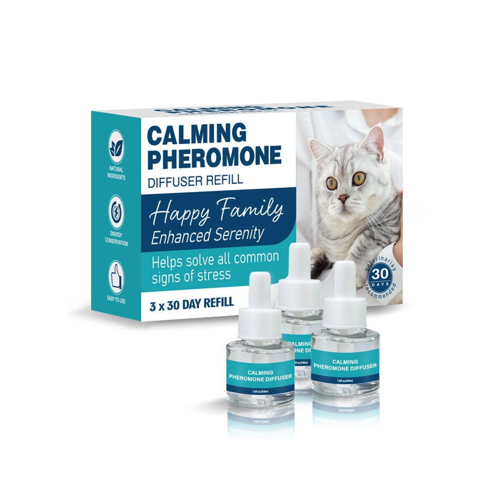 Cat Calming Pheromone Diffuser Kit | Anti-Stress Electric Plug-In Set