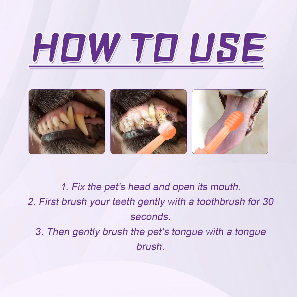 Dog Toothbrush & Tongue Cleaner Set | Silicone Dental Care for Dogs