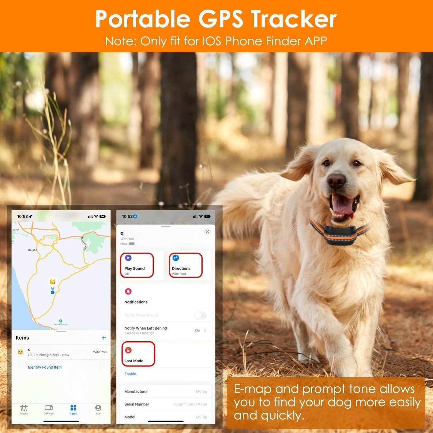 2 In 1 Dog GPS Fence Tracker Wireless GPS Dog Fence GPS Dog Collar With 32-2887FT Radius IPX6 Waterproof For Small Medium Large Dogs - Immense Plus More