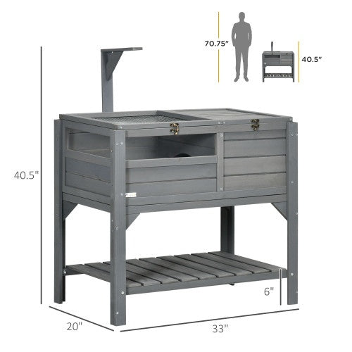 Perch, Shelf, Storage, Reptile Fence With Pallet, Light Support Frame, Grey