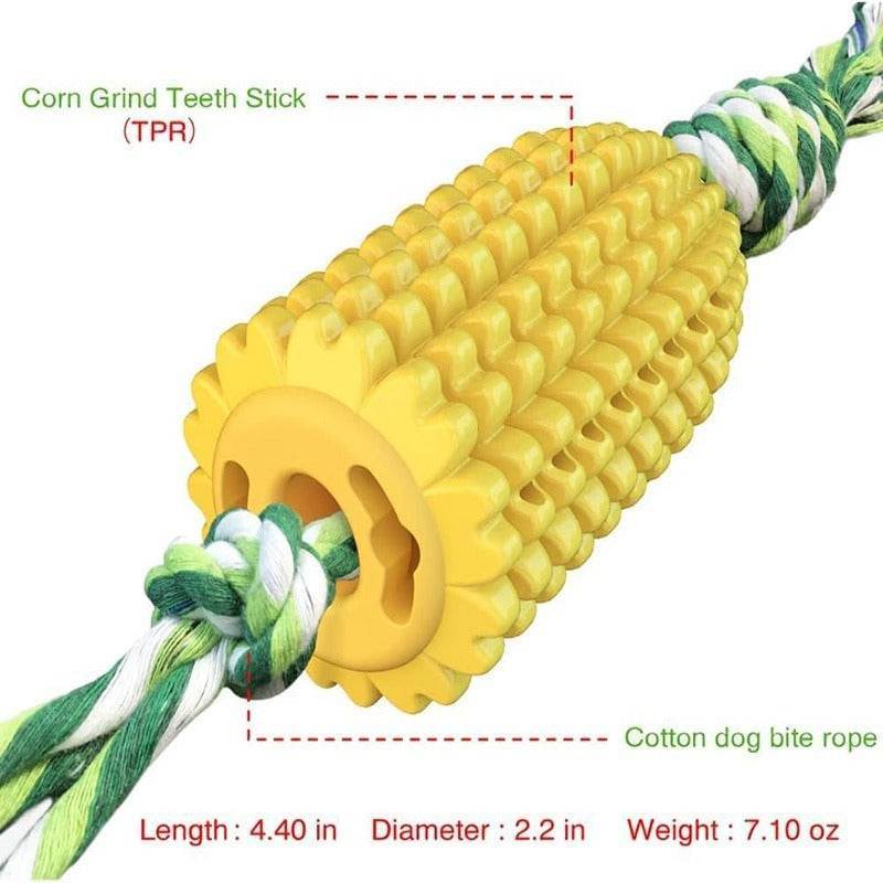 Dog Toys, Dog Toys Suitable For Strong Chewing, Durable And Chewy Squeaking Interactive Dog Toys, Small, Medium And Large Dog And Puppy Teeth Chewing Corn Cob Toys - Immense Plus More