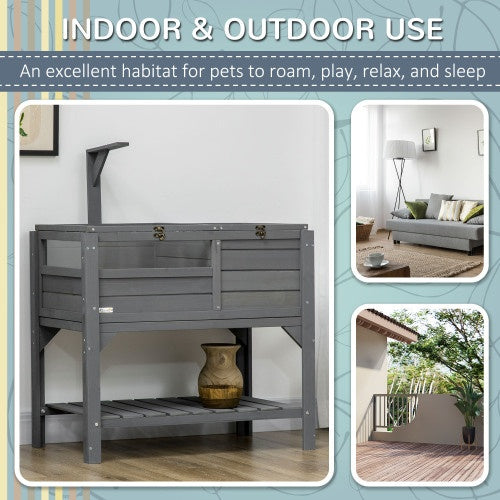 Perch, Shelf, Storage, Reptile Fence With Pallet, Light Support Frame, Grey