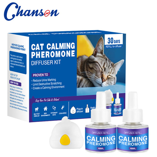 Cat Calming Pheromone Diffuser Kit | Anti-Stress Electric Plug-In Set