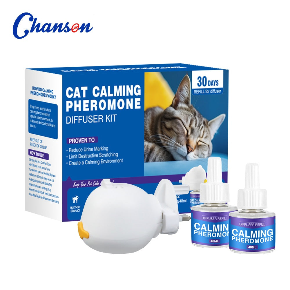 Cat Calming Pheromone Diffuser Kit | Anti-Stress Electric Plug-In Set