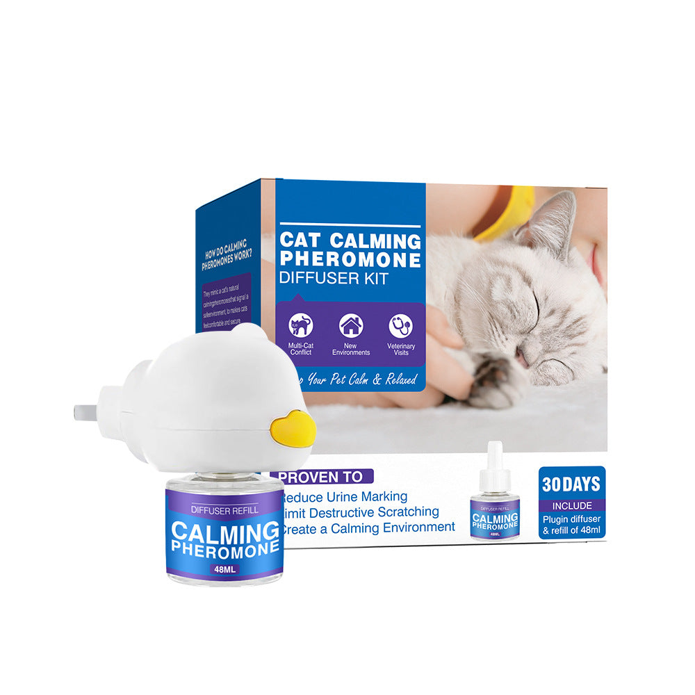 Cat Calming Pheromone Diffuser Kit | Anti-Stress Electric Plug-In Set