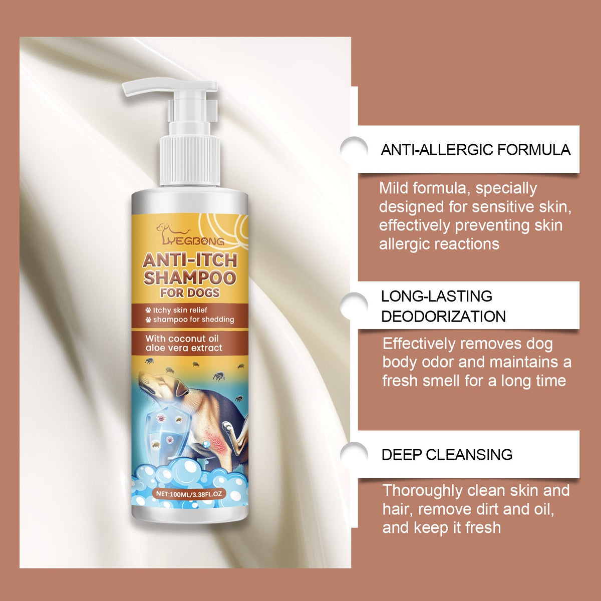 Dog Shampoo | Gentle Cleansing & Nourishing Formula for Soft, Shiny Fur