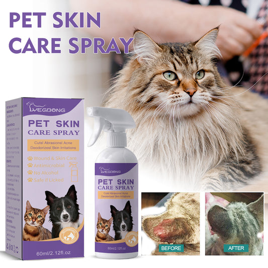Pet Skin Relief Spray for Dogs & Cats | Soothes Itching & Eliminates Mites