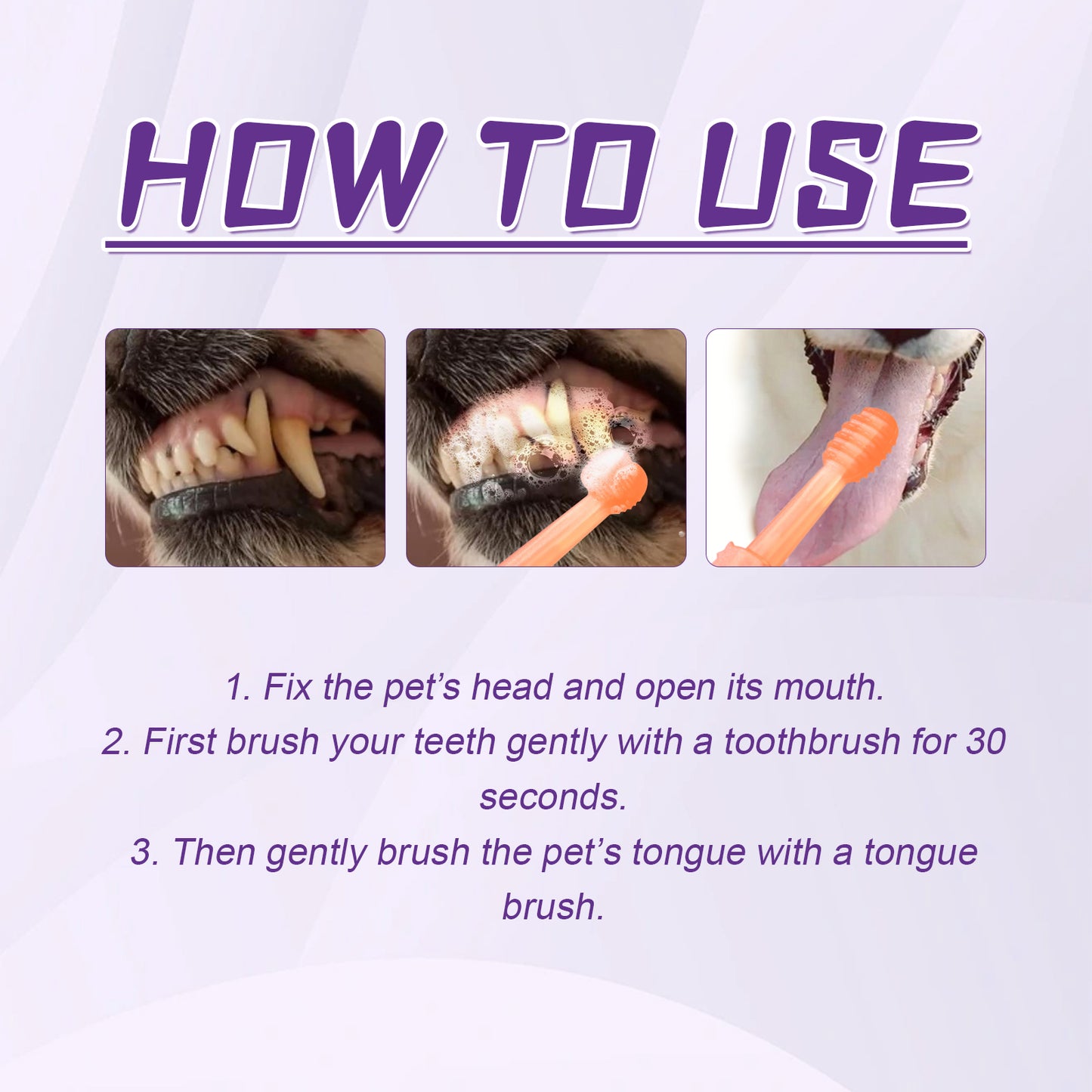Dog Toothbrush & Tongue Cleaner Set | Silicone Dental Care for Dogs