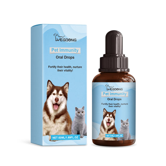 Pet Immune Support Oral Drops for Dogs & Cats | Skin, Gut & Coat Health