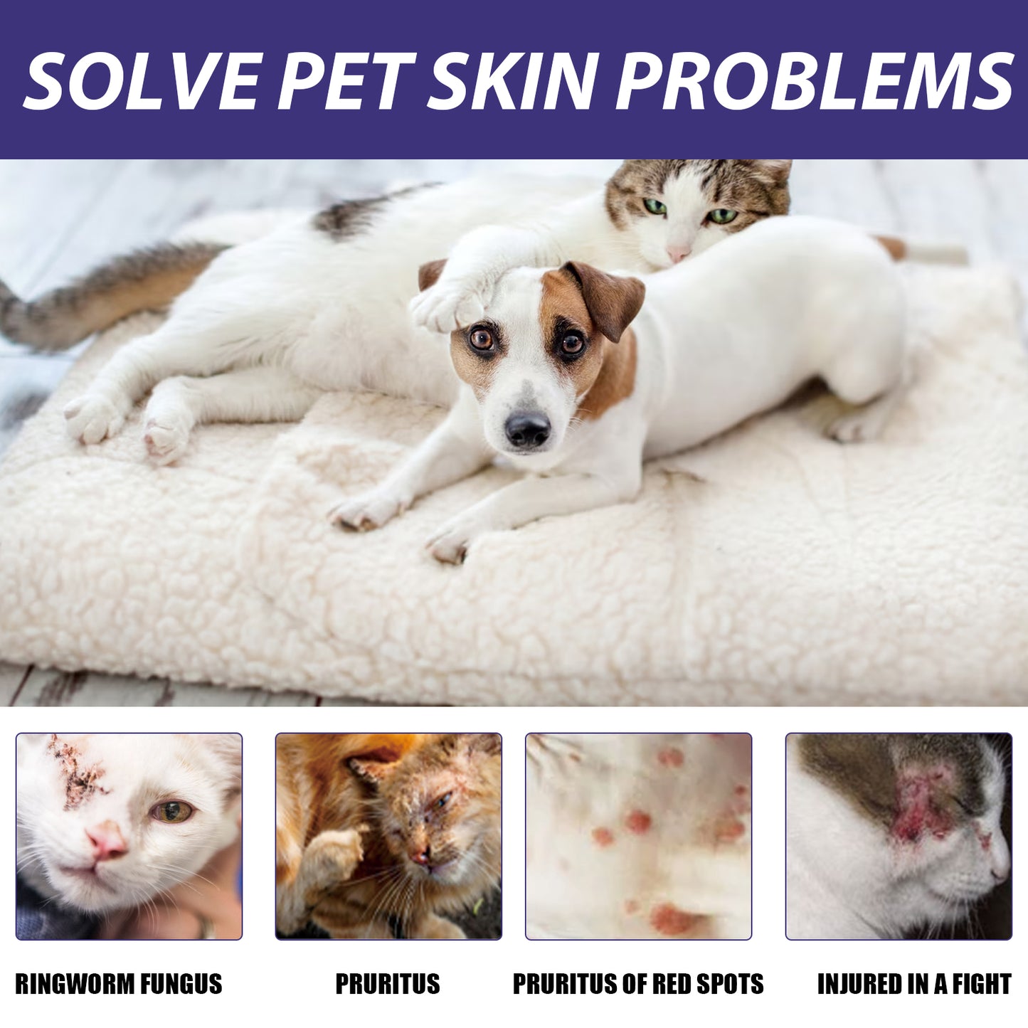 Pet Skin Care & Wound Repair Spray for Dogs & Cats | Soothes Itching & Moss