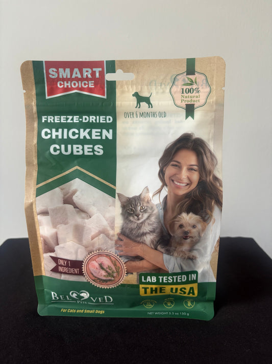Freeze-Dried Chicken Cubes For Cats & Dogs 5.3 oz