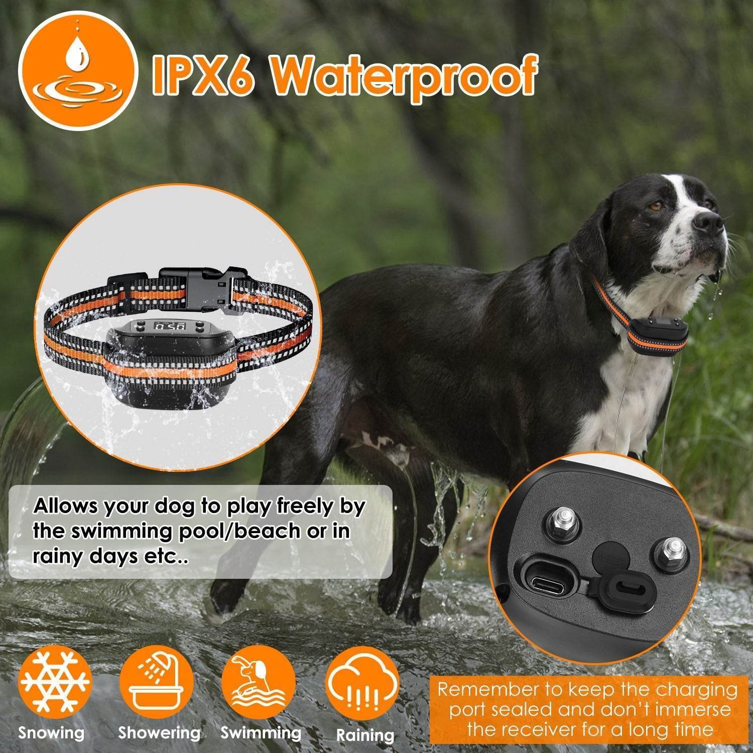 2 In 1 Dog GPS Fence Tracker Wireless GPS Dog Fence GPS Dog Collar With 32-2887FT Radius IPX6 Waterproof For Small Medium Large Dogs - Immense Plus More