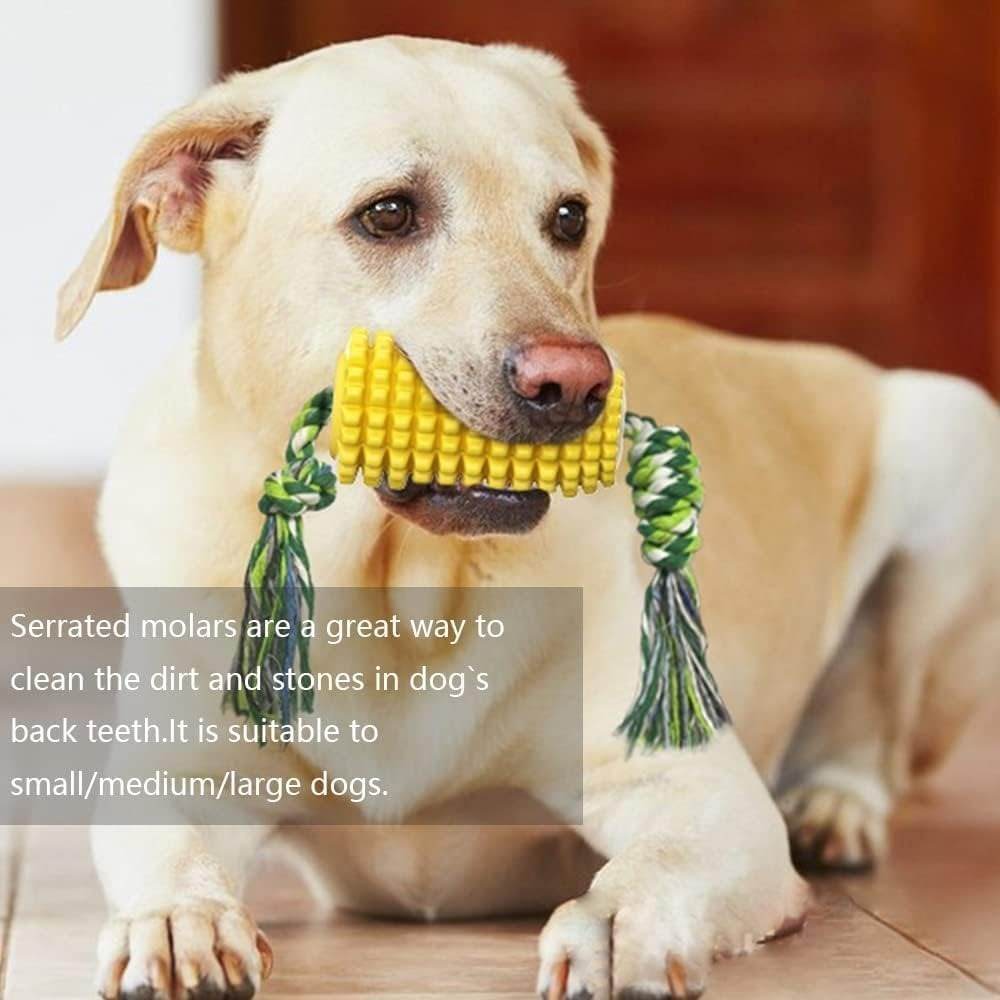 Dog Toys, Dog Toys Suitable For Strong Chewing, Durable And Chewy Squeaking Interactive Dog Toys, Small, Medium And Large Dog And Puppy Teeth Chewing Corn Cob Toys - Immense Plus More